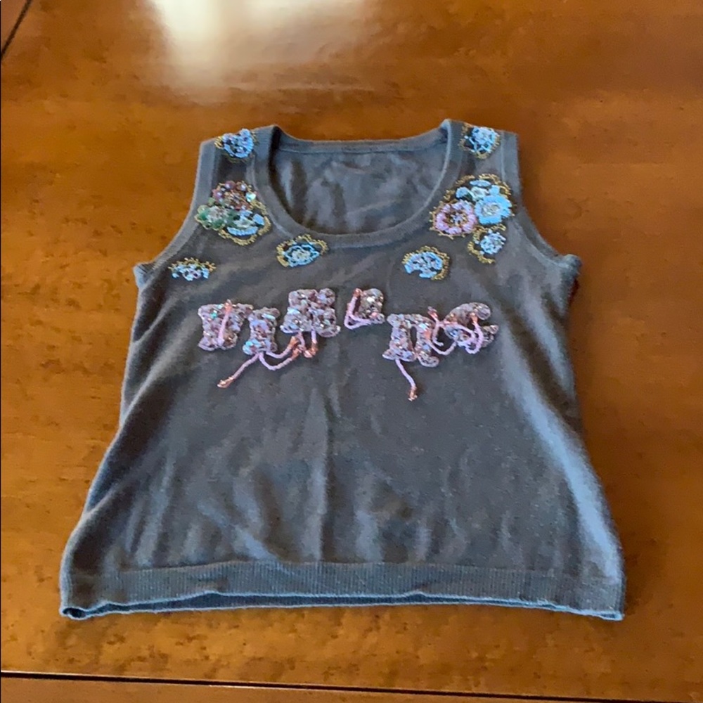 Moschino jeans embellished vest sz 6